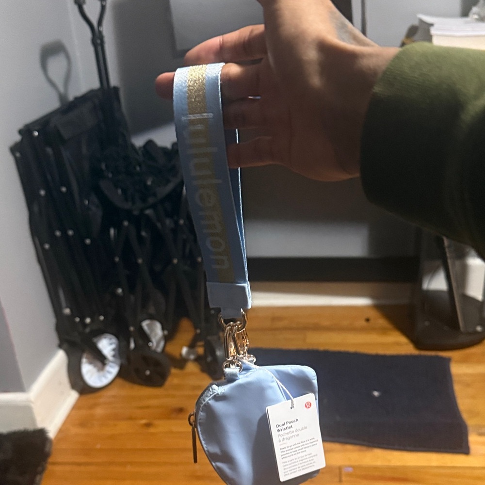 Lululemon Blue Dual Pouch Wristlet